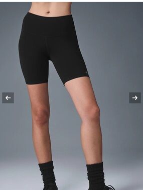 ALO Yoga Black High-Rise Bike Shorts